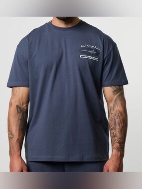 Vanquish POWERLINE DUSK BLUE OVERSIZED T-SHIRT